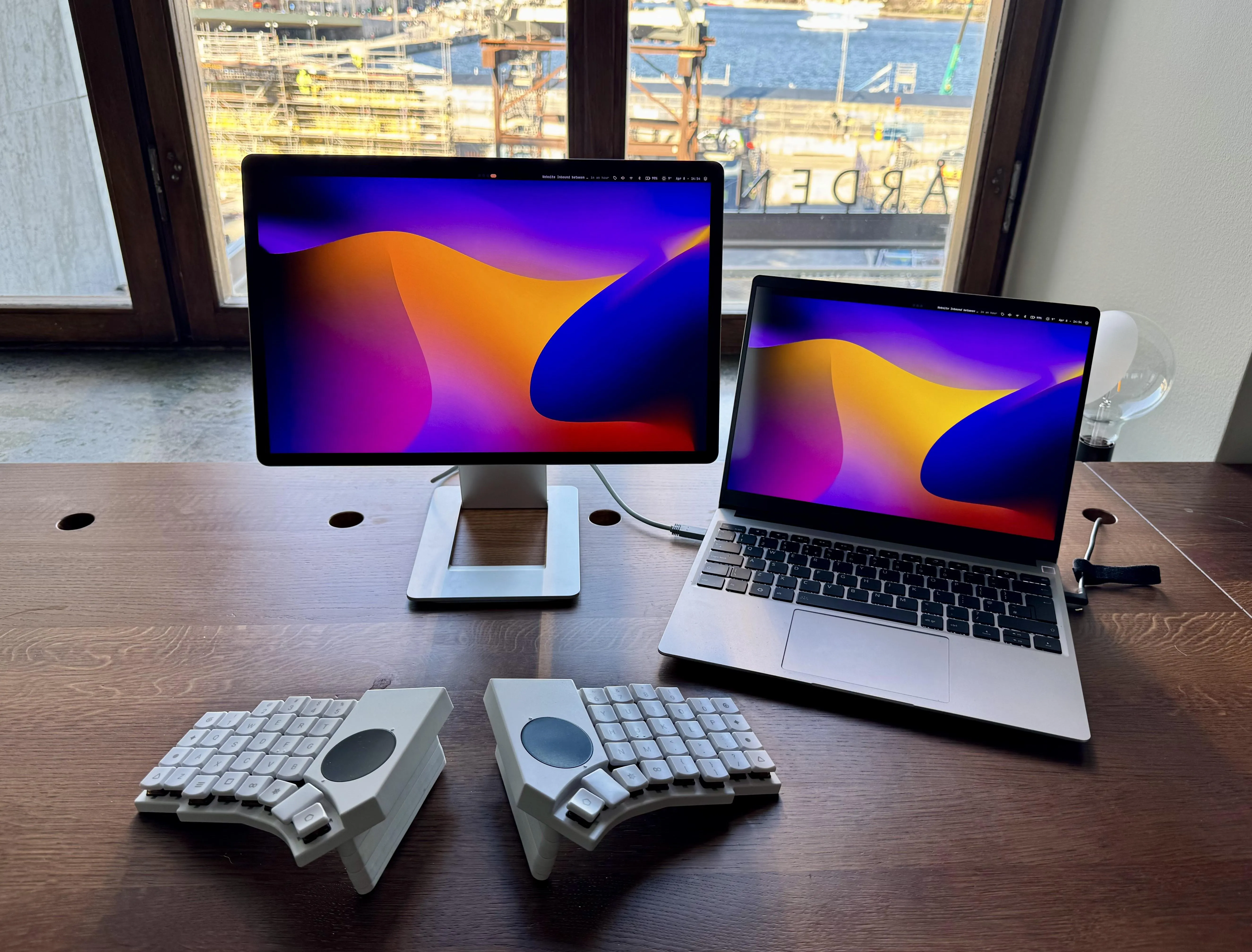 外出先の分割キーボードセットアップ