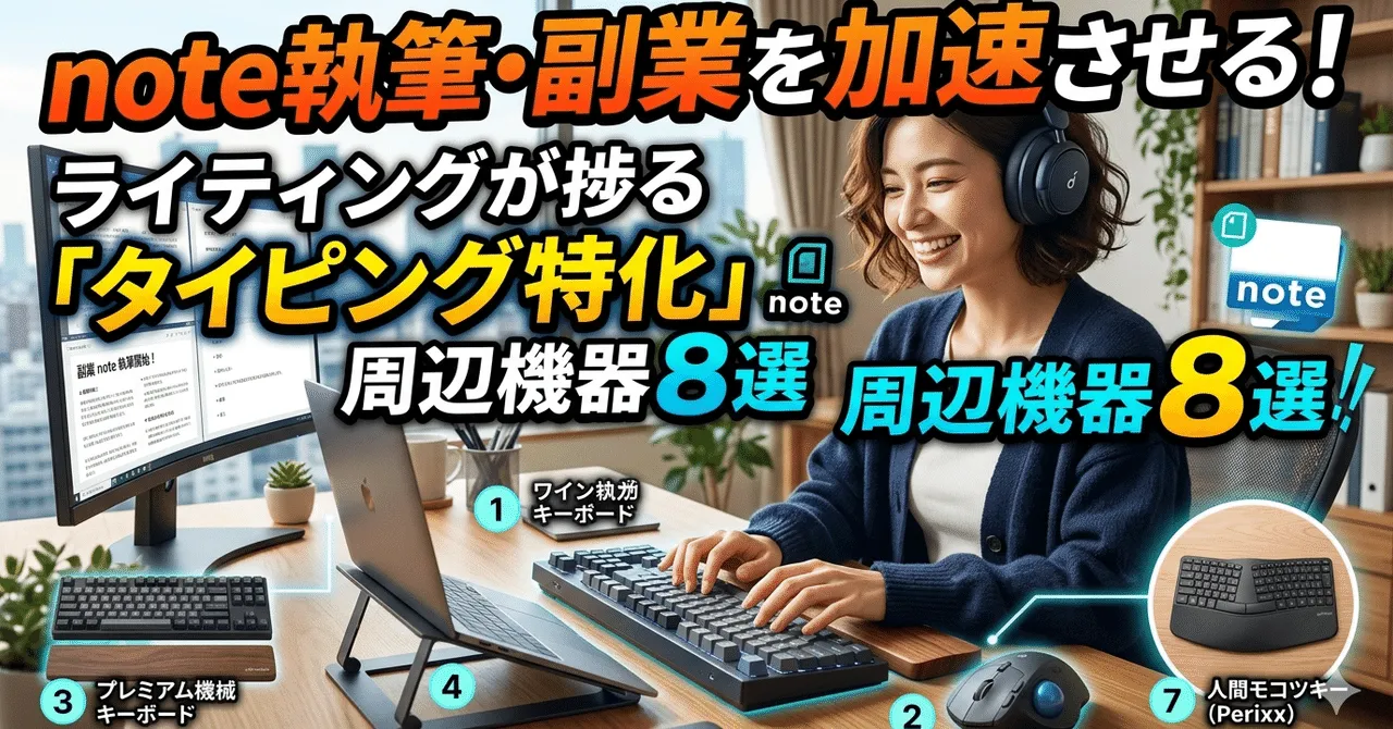 ライティングが捗る「タイピング特化」周辺機器8選