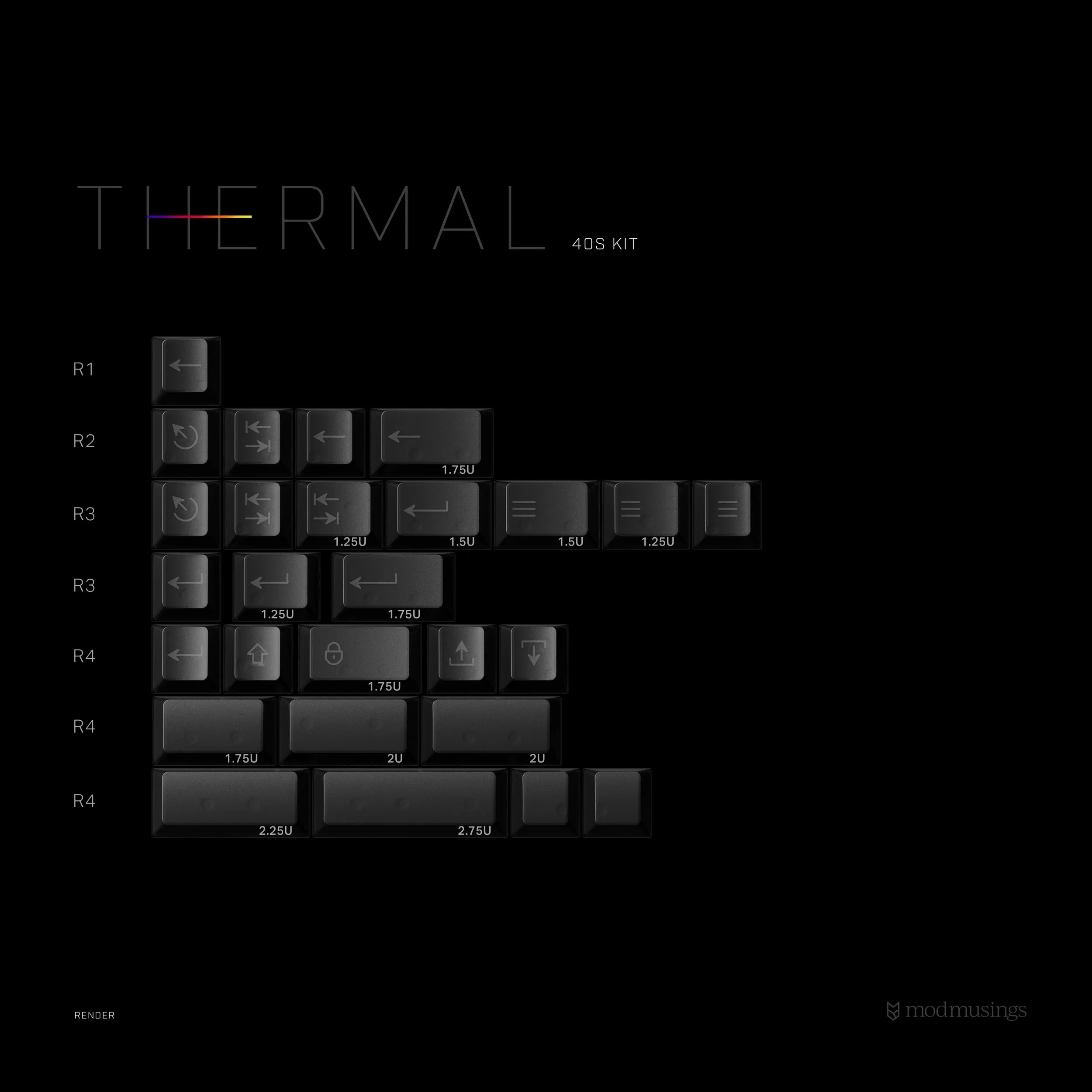 PBTfans Thermalのキーキャップ