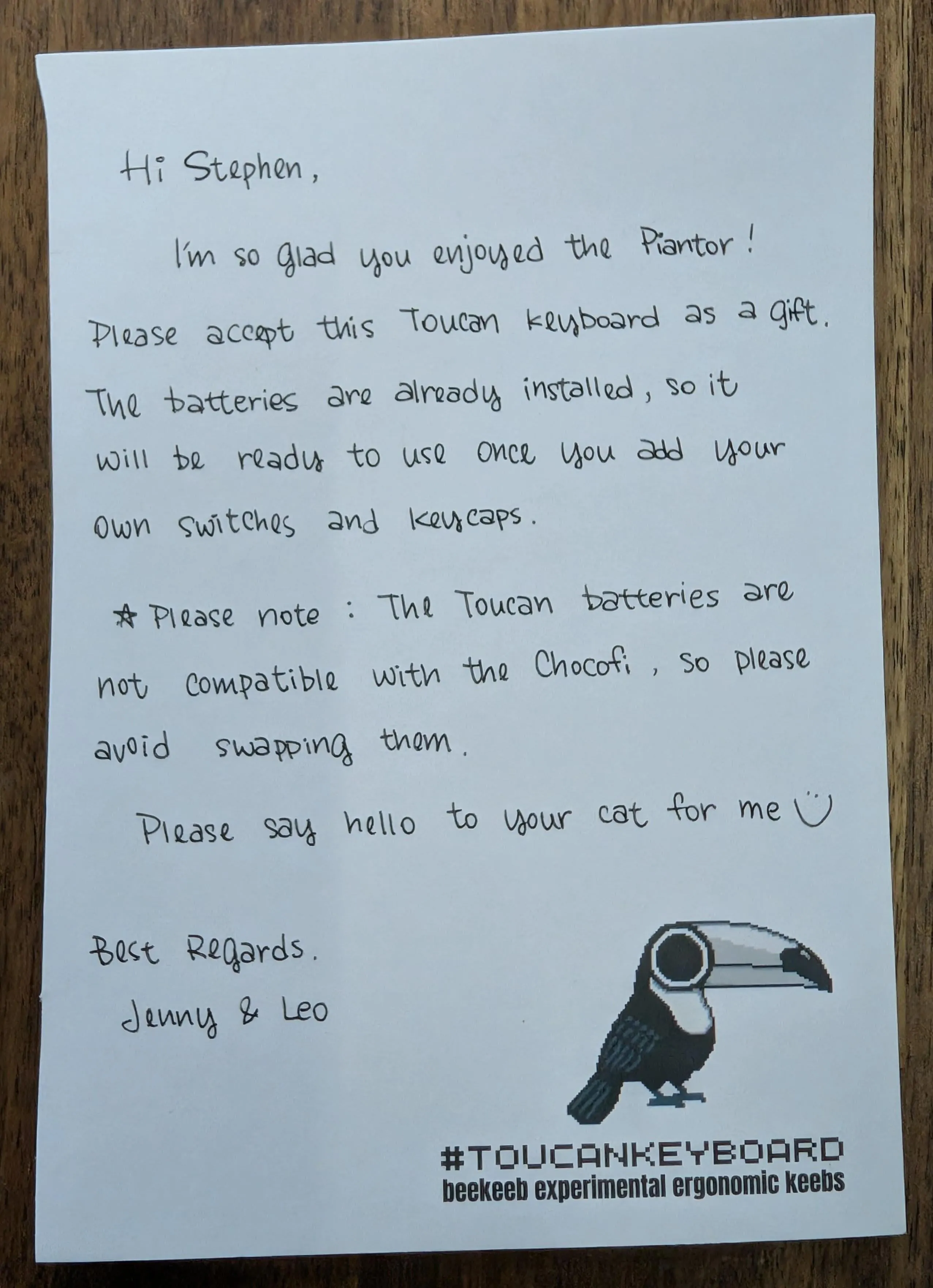 届いたToucan 36のパッケージ