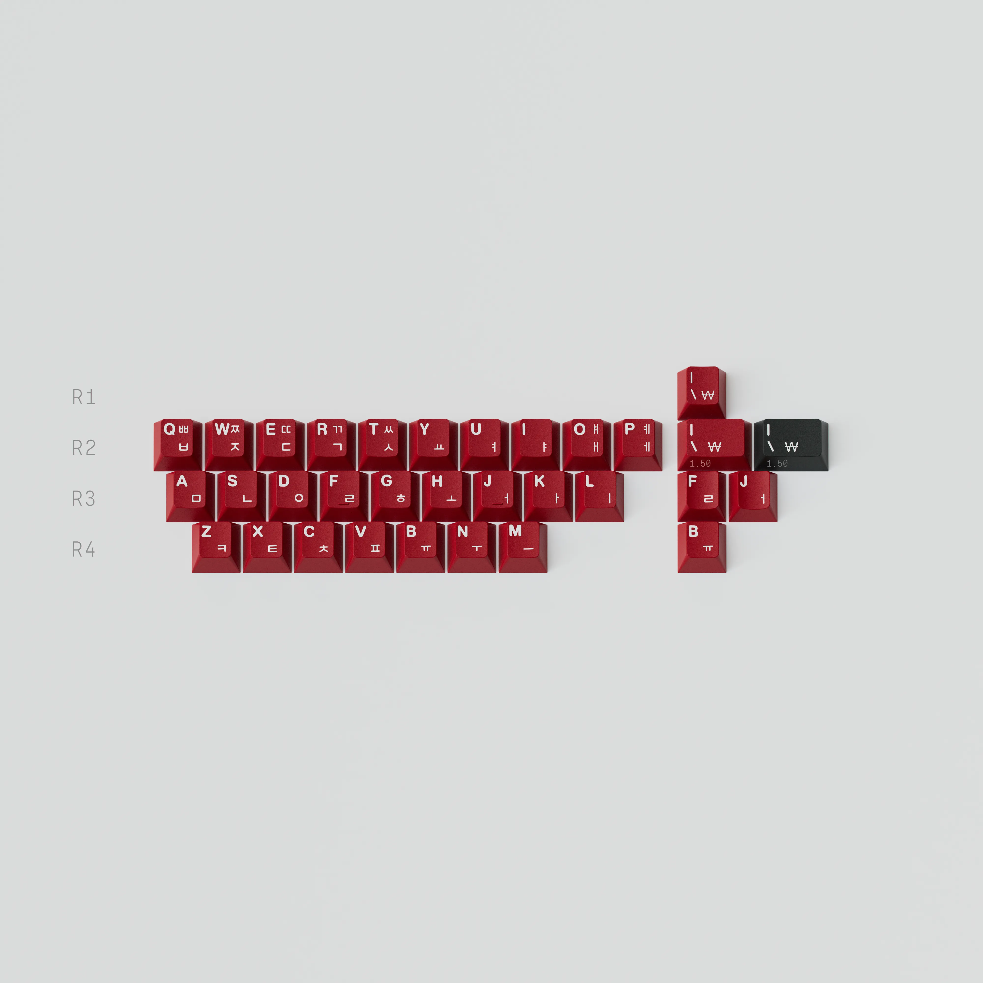 GMK CYL Burgundy Hangul
