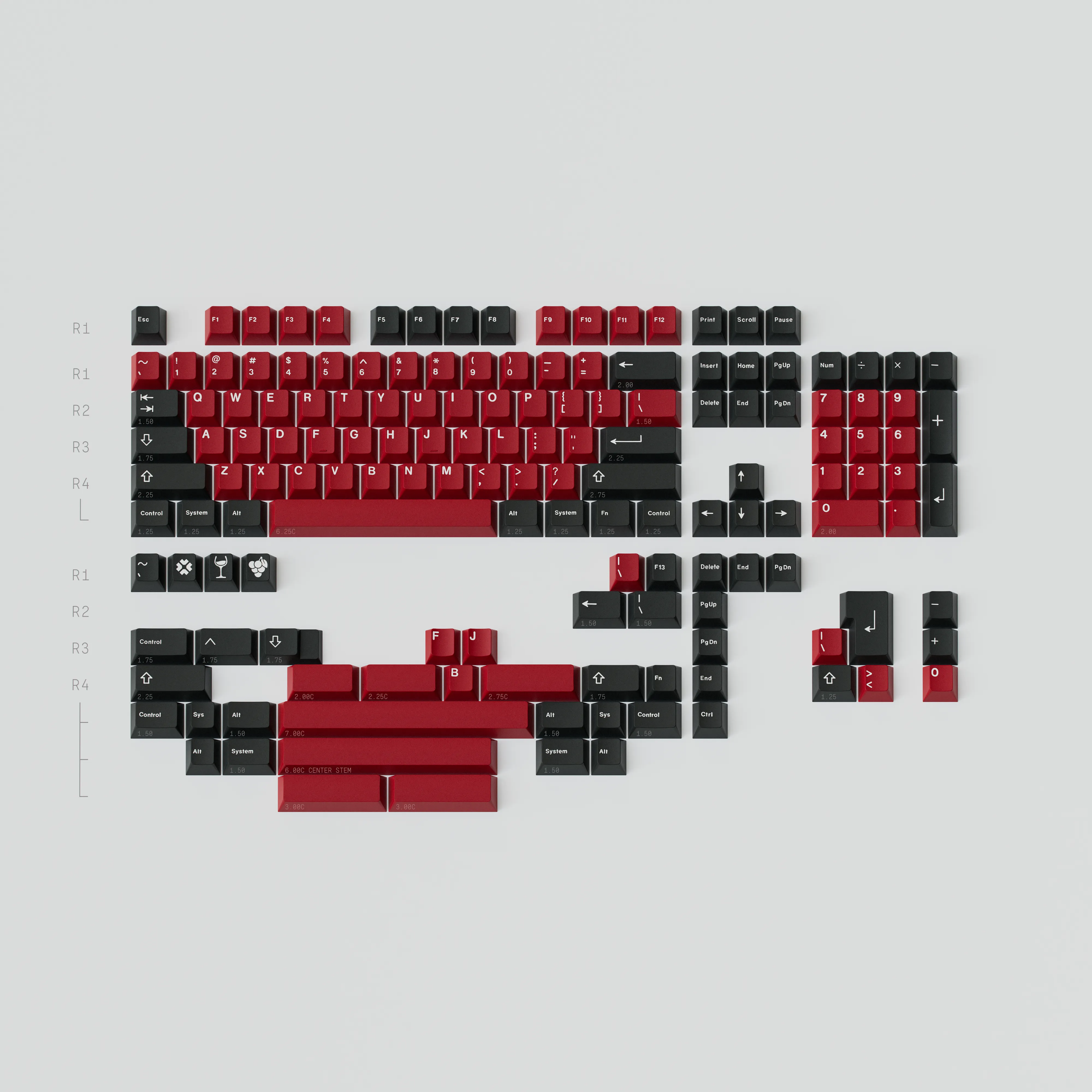 GMK CYL Burgundy Base