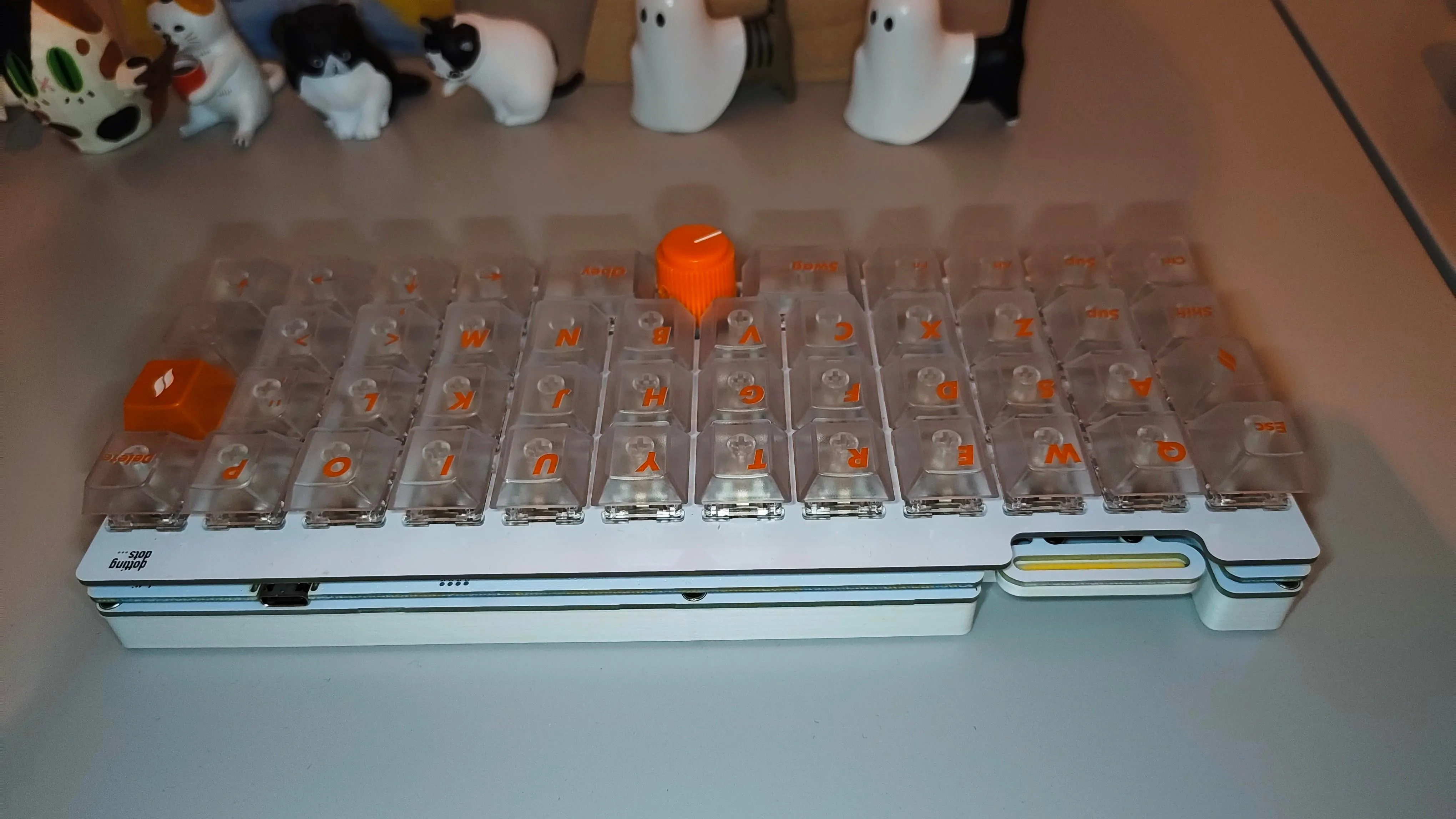 キーボードの別アングル