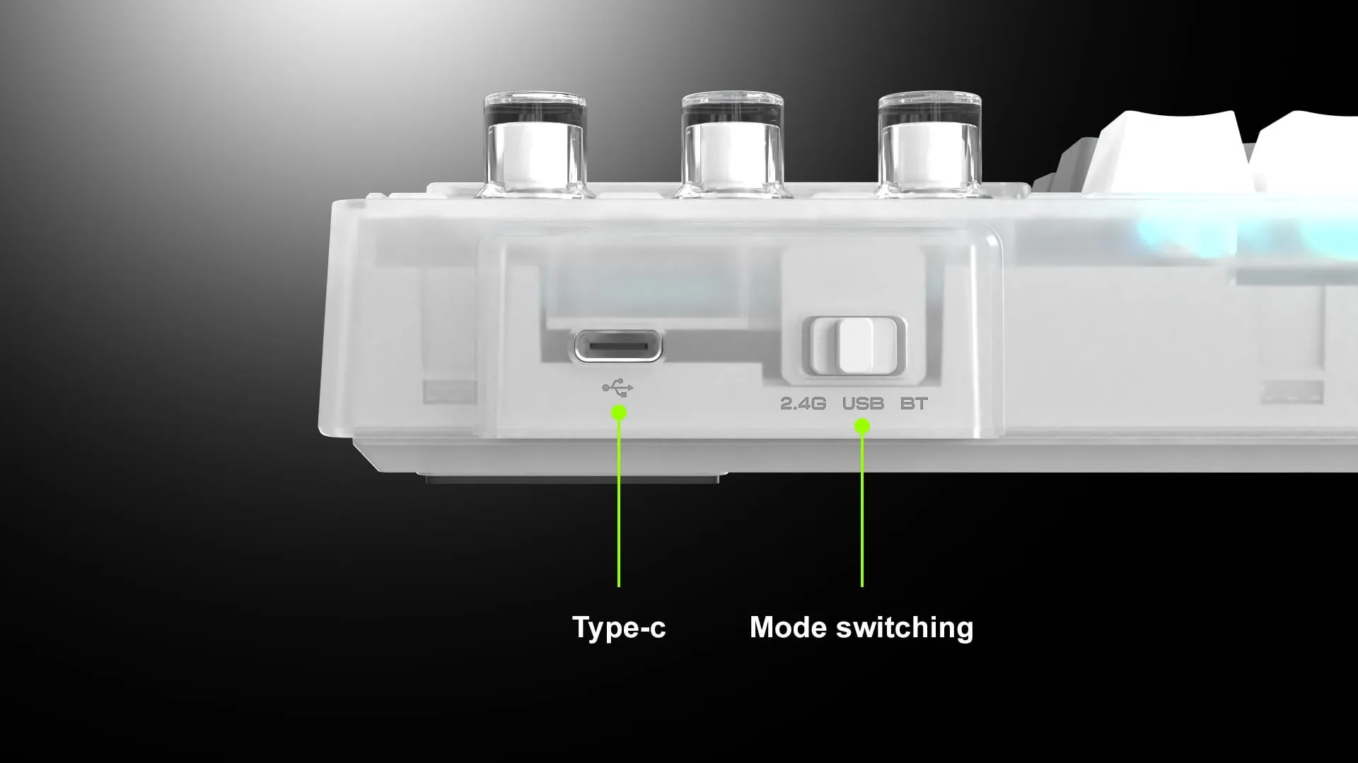 透明ケースとライティング