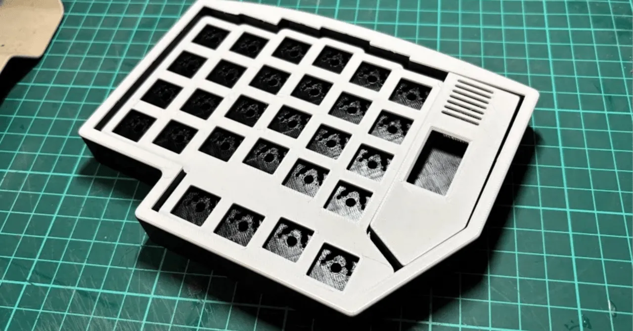 自作キーボードv2の3Dプリント試作
