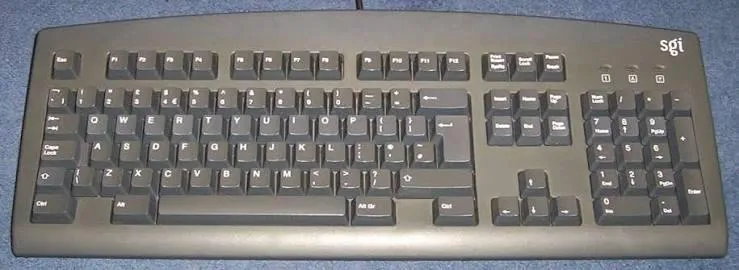 SGI製ラバードームキーボードの外観
