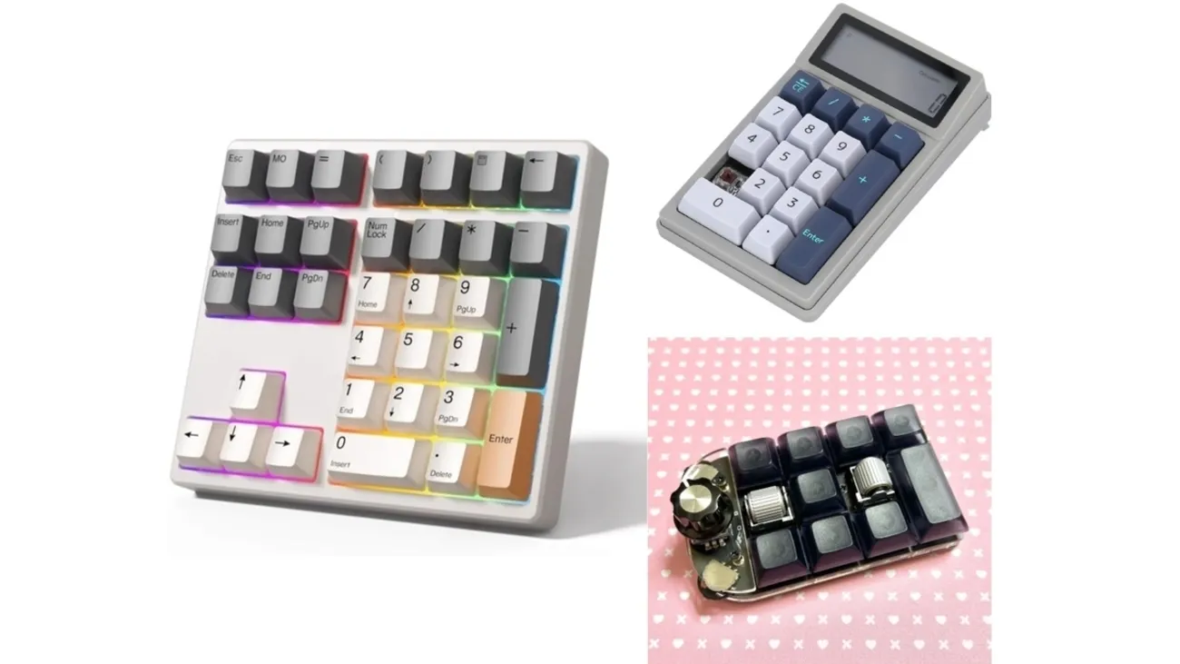 紹介されているテンキー・マクロパッドの例