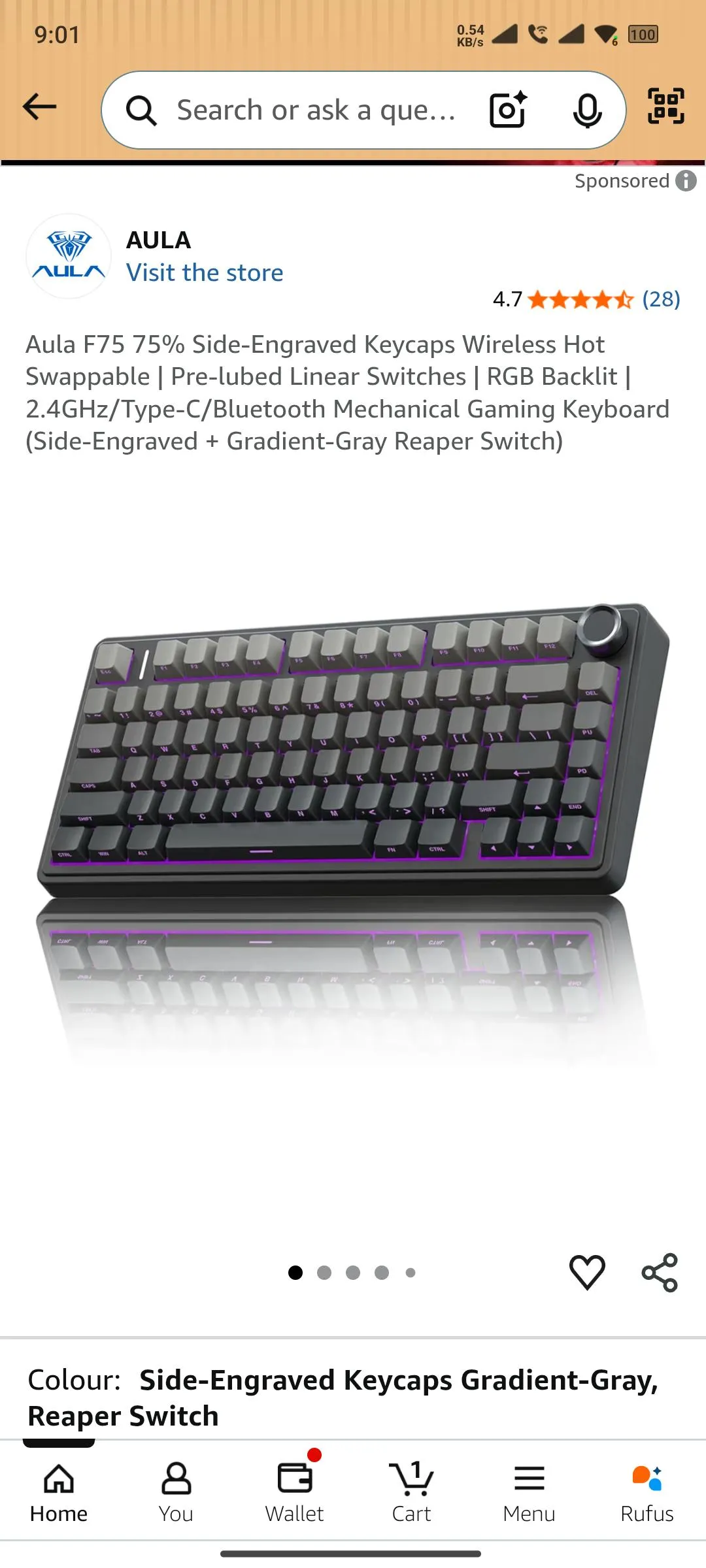 Aula F75 側面印字モデル