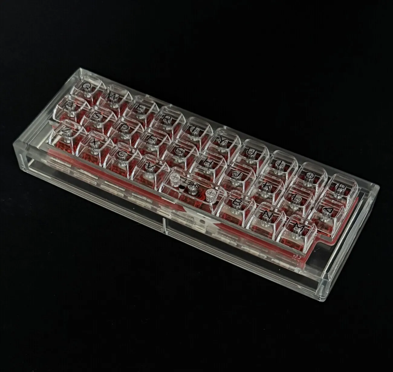 組み立てられたAlphaキーボード