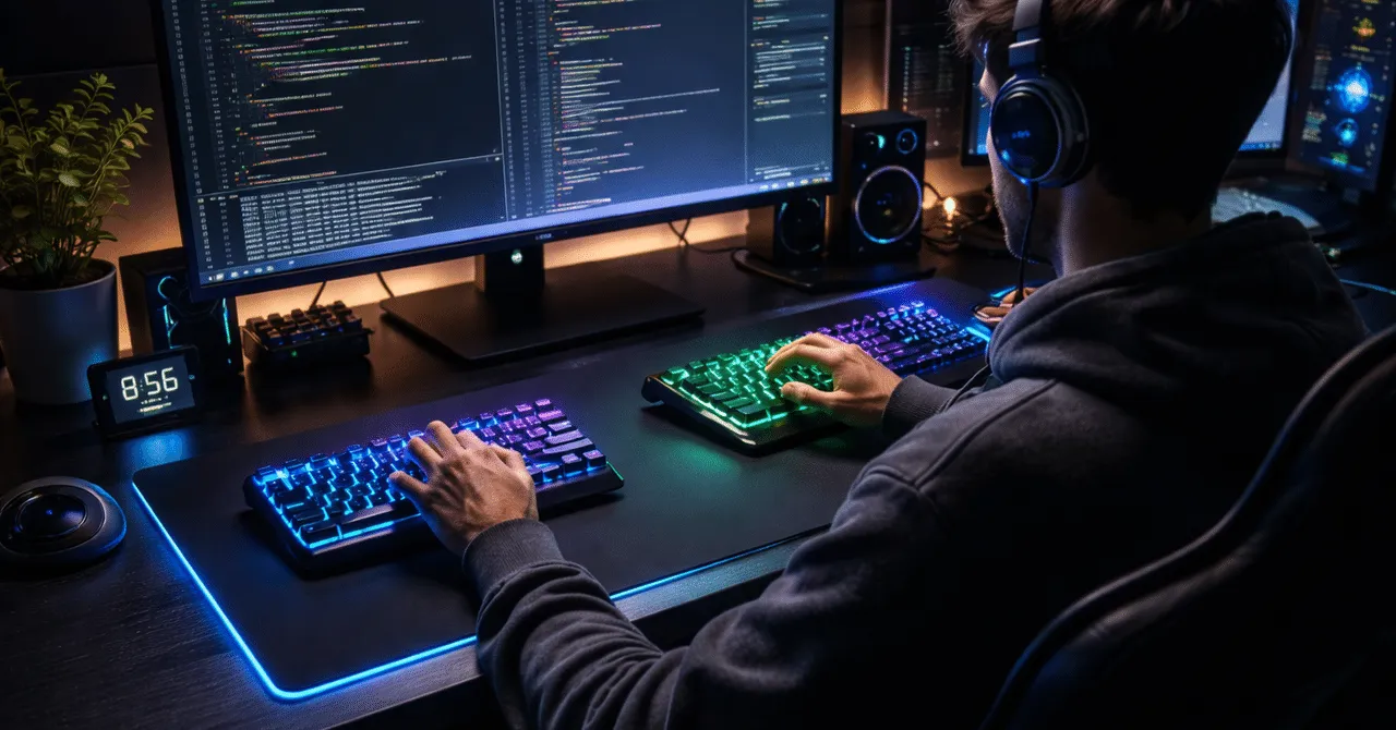 分割キーボードのデスク環境