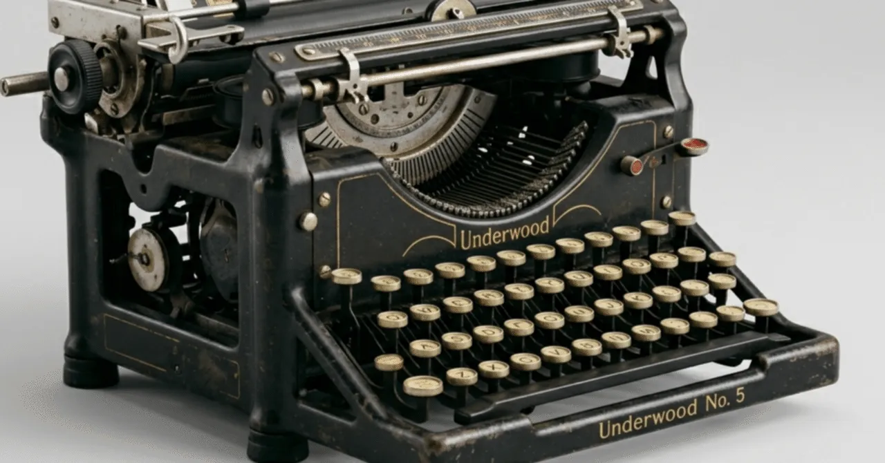 タイプライター風のキーボードを楽しむ様子