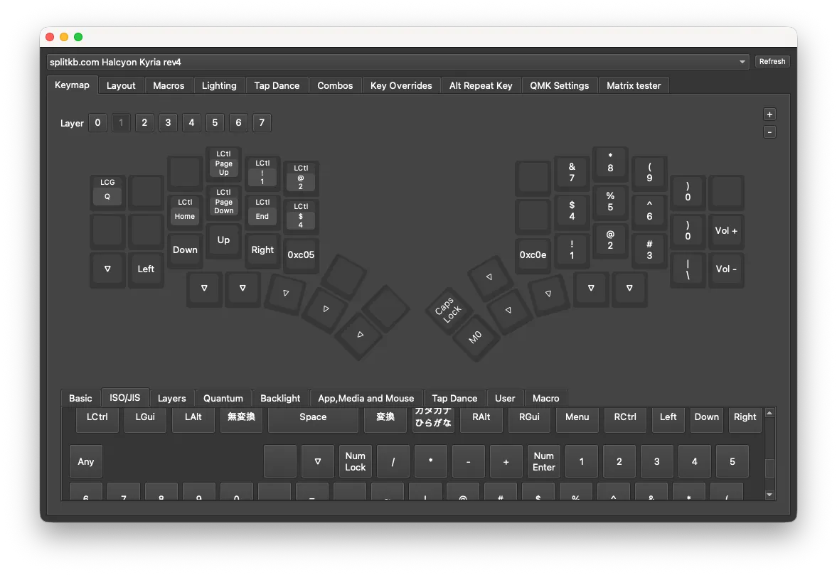 レイヤーごとの詳細なマッピング