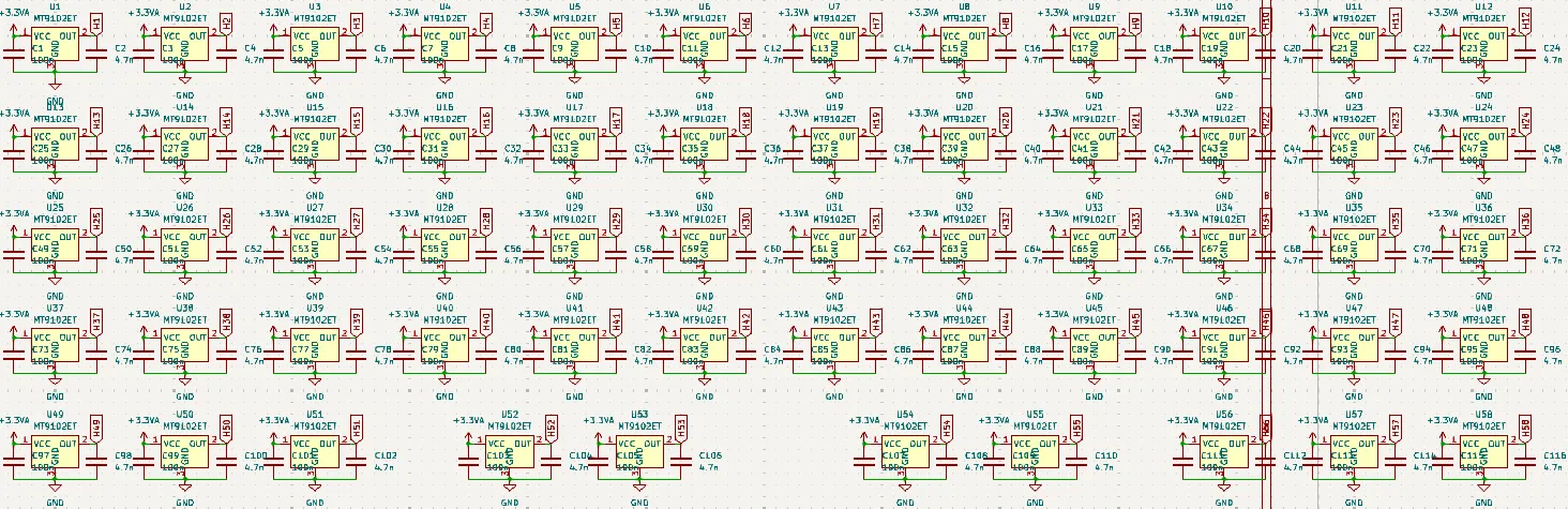 製作された磁気軸格子配列キーボード