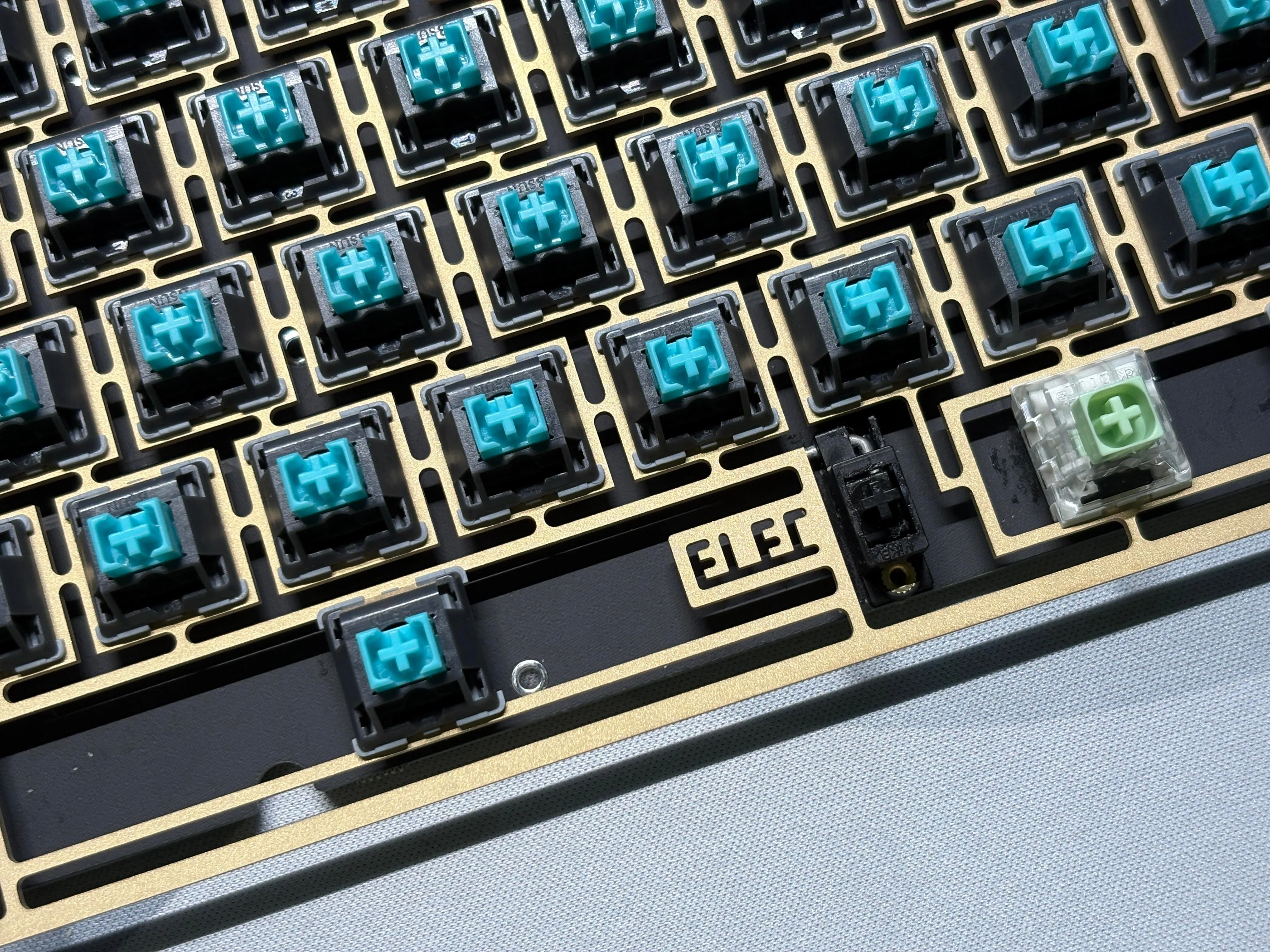 詳細なスケルトン構造のクローズアップ