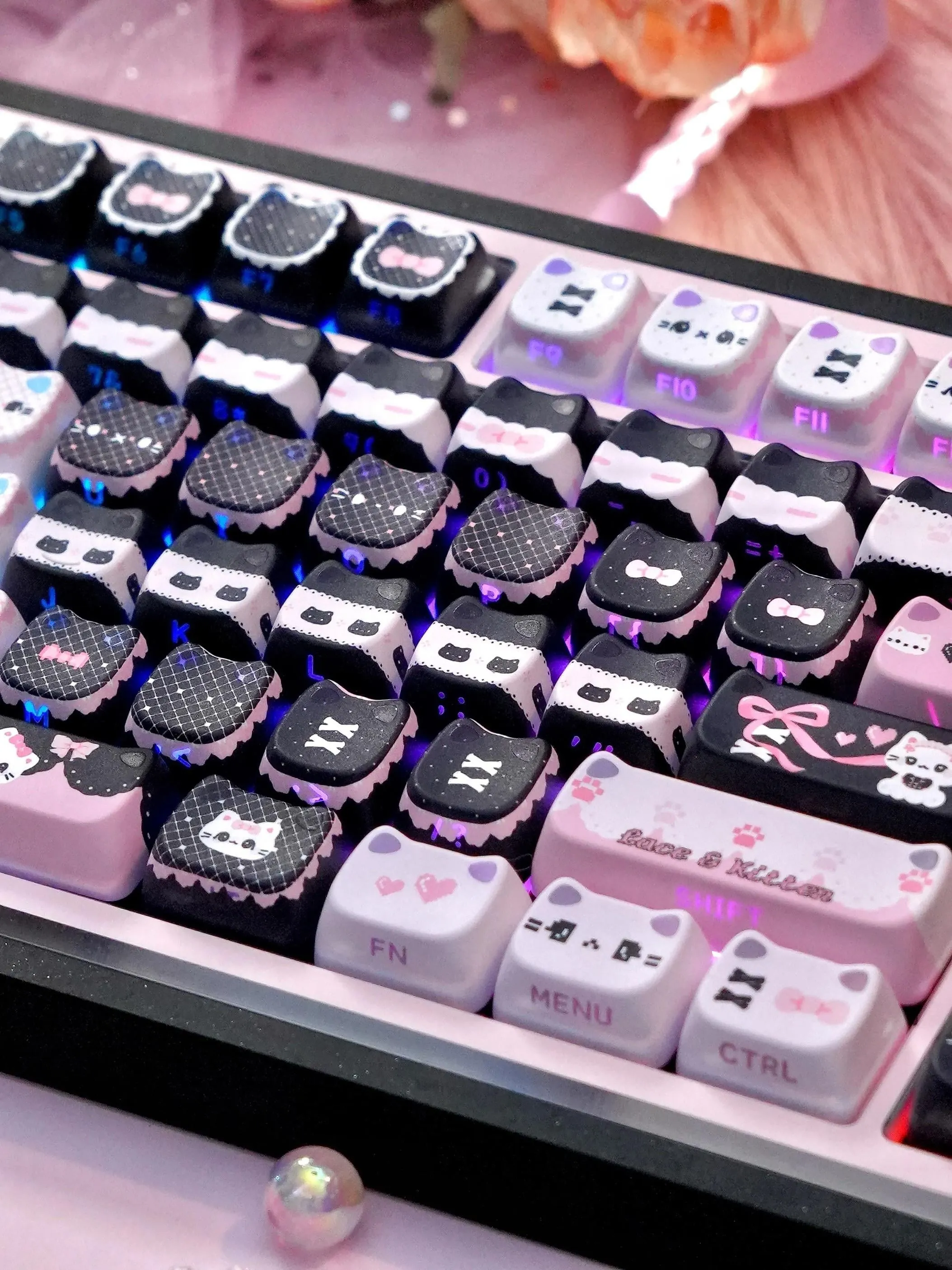 Cat Ear Backlit Keycaps 3