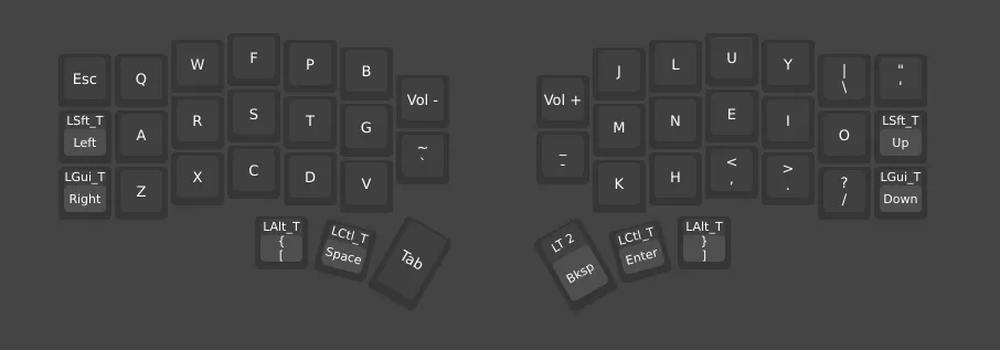 Corne v4の設定画面1